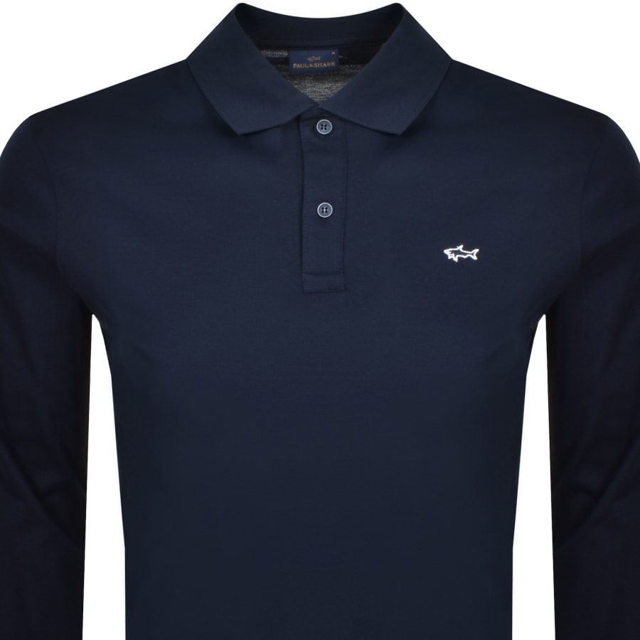 Image number 2 for Paul And Shark Logo Polo T Shirt Navy