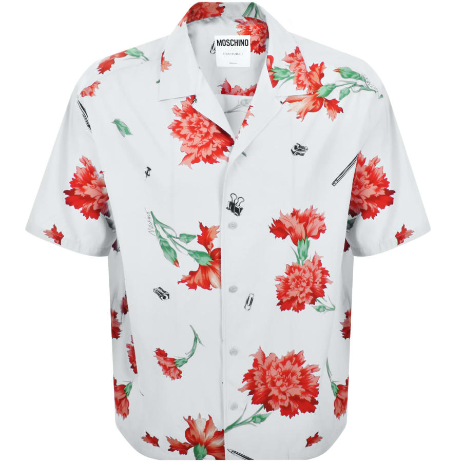 Image number 1 for Moschino Short Sleeve Shirt Off White