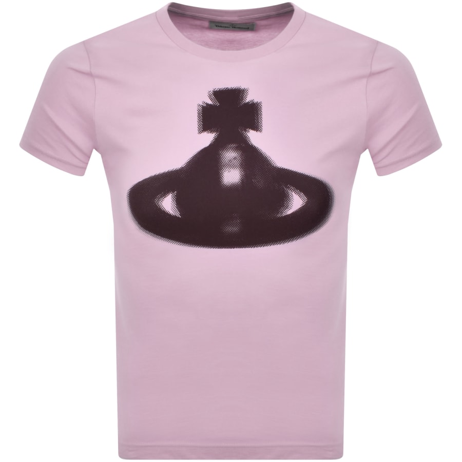 Image number 1 for Vivienne Westwood Halftone Orb T Shirt Pink