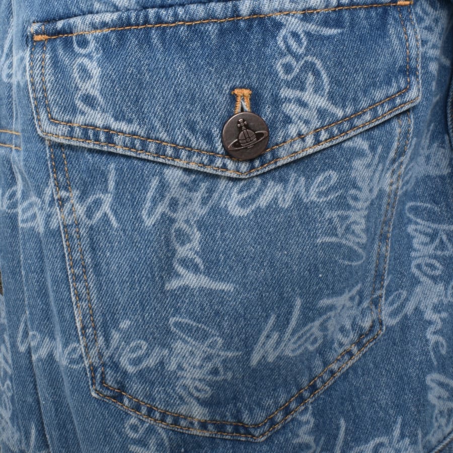 Image number 4 for Vivienne Westwood Marlene Denim Jacket Blue