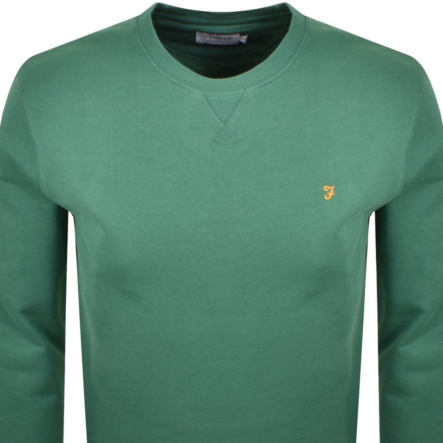Image number 2 for Farah Tim New Crew Sweatshirt Green