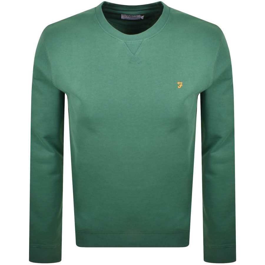Image number 1 for Farah Tim New Crew Sweatshirt Green