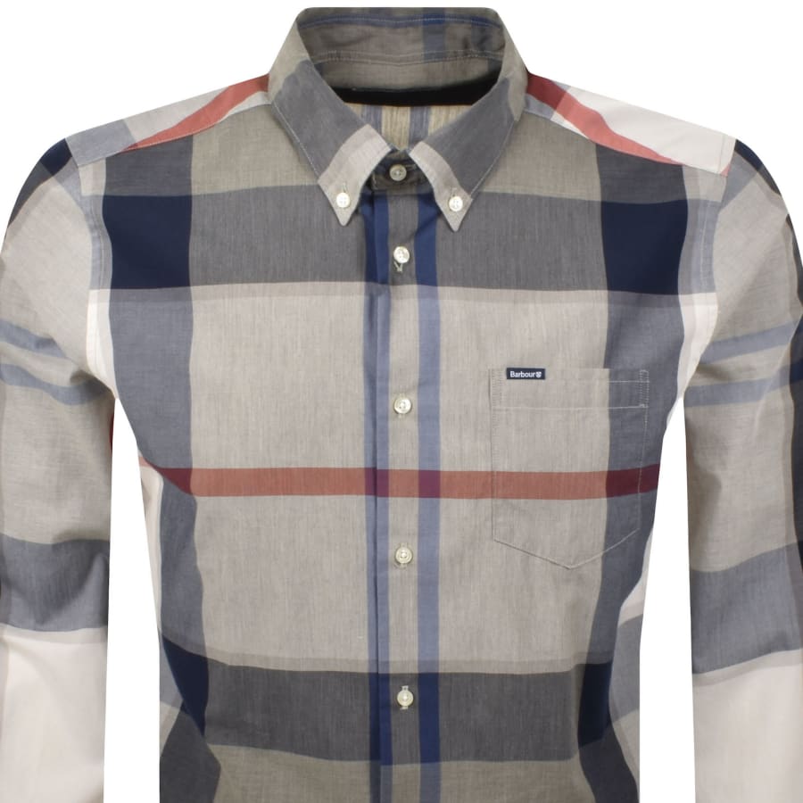 Image number 2 for Barbour Harris Check Long Sleeved Shirt Green