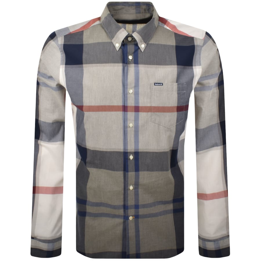 Image number 1 for Barbour Harris Check Long Sleeved Shirt Green