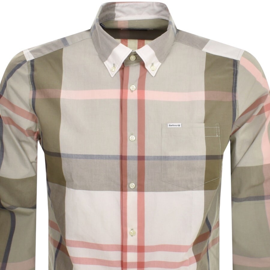 Image number 2 for Barbour Harris Check Long Sleeved Shirt Green
