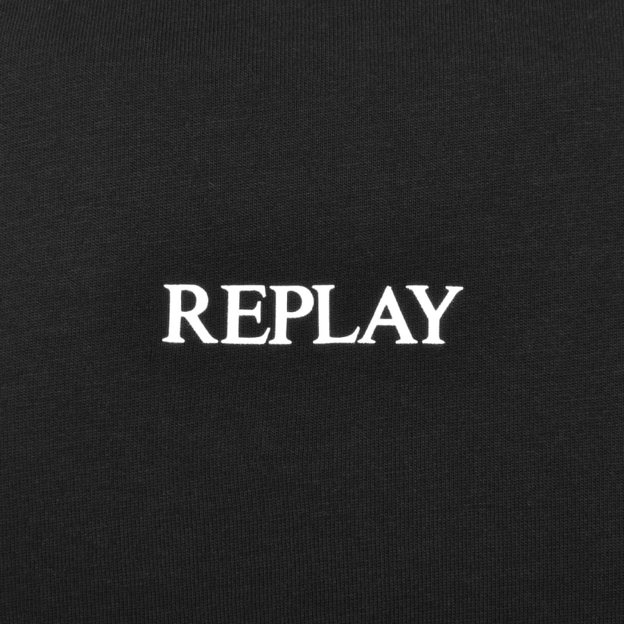 Image number 3 for Replay Logo T Shirt Black