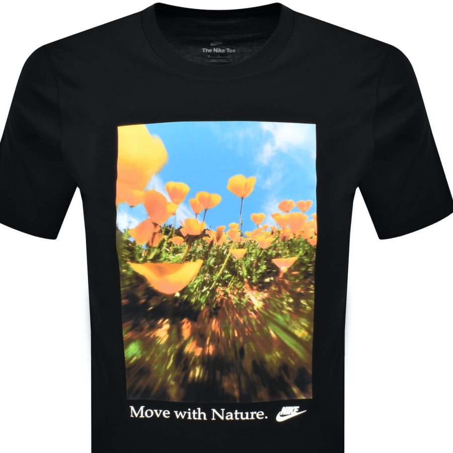 Image number 2 for Nike Sportswear OC Flower Graphic T Shirt Black