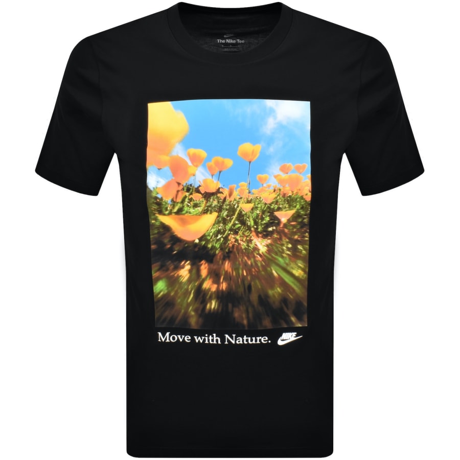 Image number 1 for Nike Sportswear OC Flower Graphic T Shirt Black