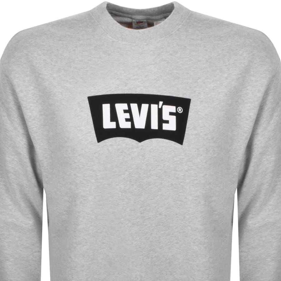 Image number 2 for Levis Relaxed Graphic Sweatshirt Grey