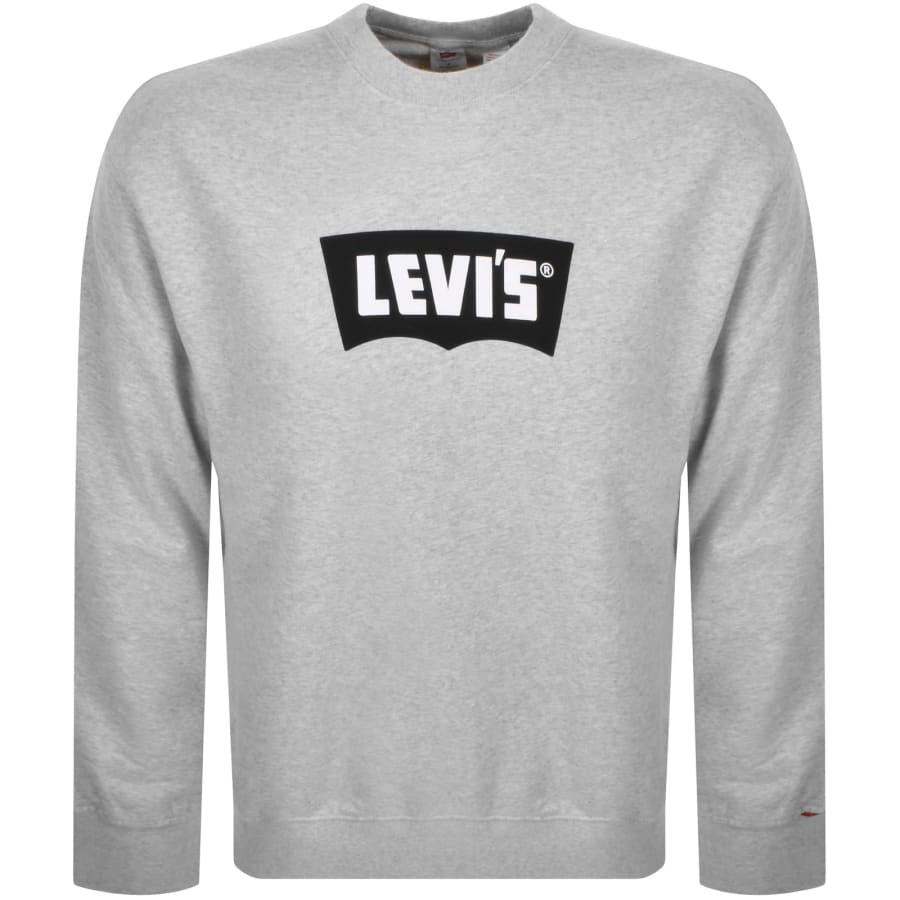 Image number 1 for Levis Relaxed Graphic Sweatshirt Grey