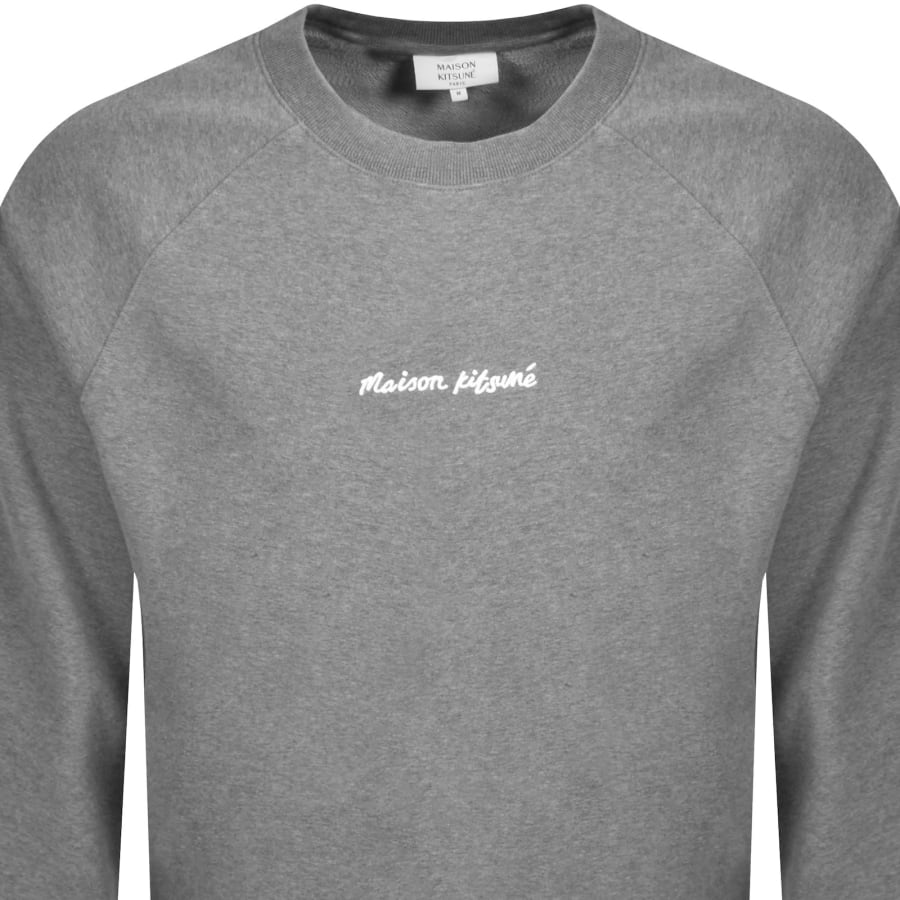 Image number 2 for Maison Kitsune Oversize Raglan Sweatshirt Grey