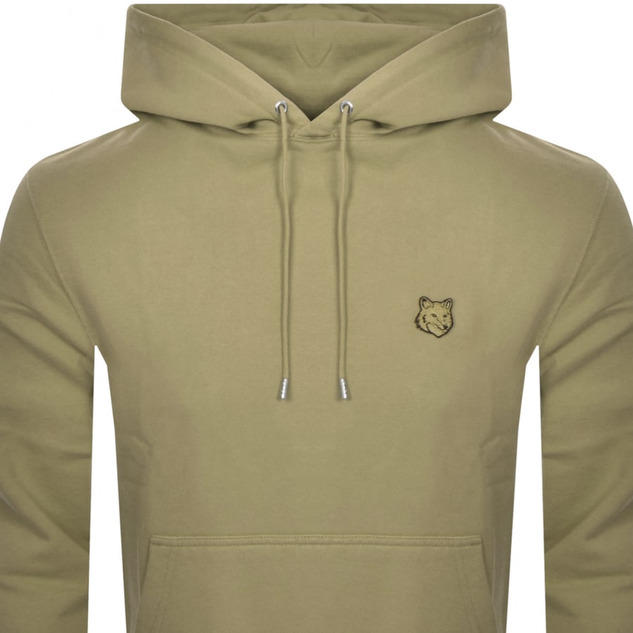 Image number 2 for Maison Kitsune Fox Head Hoodie Green