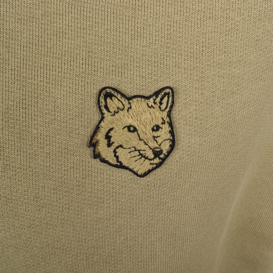Image number 3 for Maison Kitsune Fox Head Hoodie Green