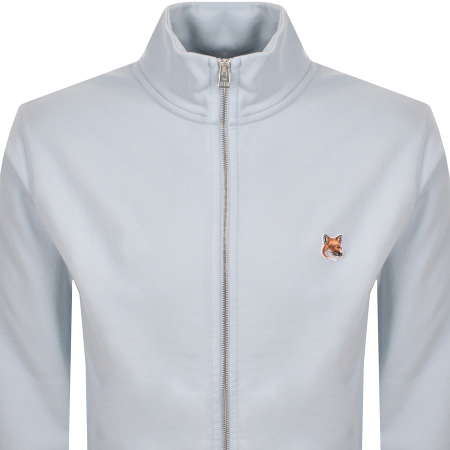 Image number 2 for Maison Kitsune Full Zip Sweatshirt Blue
