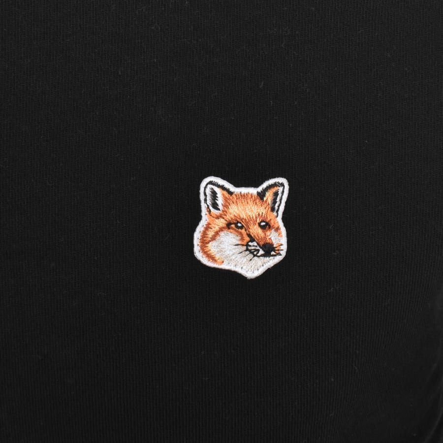 Image number 3 for Maison Kitsune Fox Head Sweatshirt Black