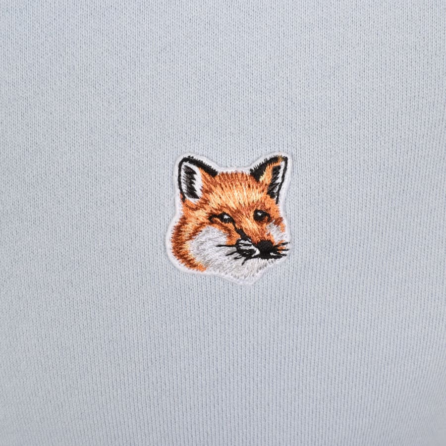 Image number 3 for Maison Kitsune Fox Head Patch Sweatshirt Blue