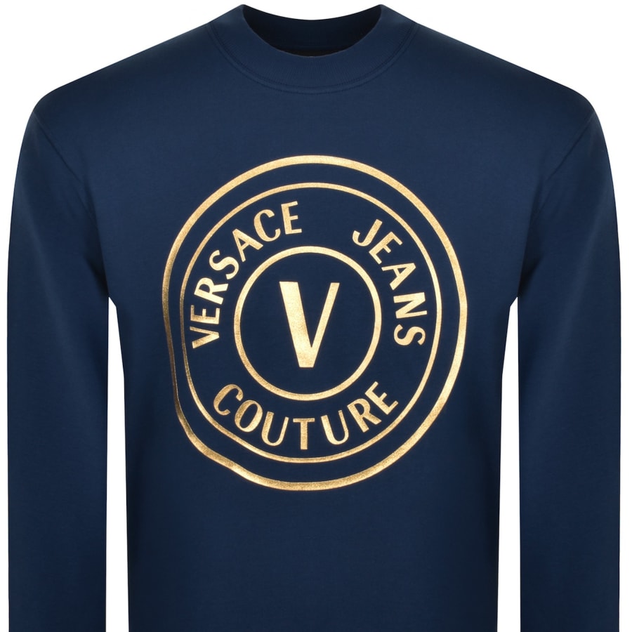 Image number 2 for Versace Jeans Couture Logo Sweatshirt Navy