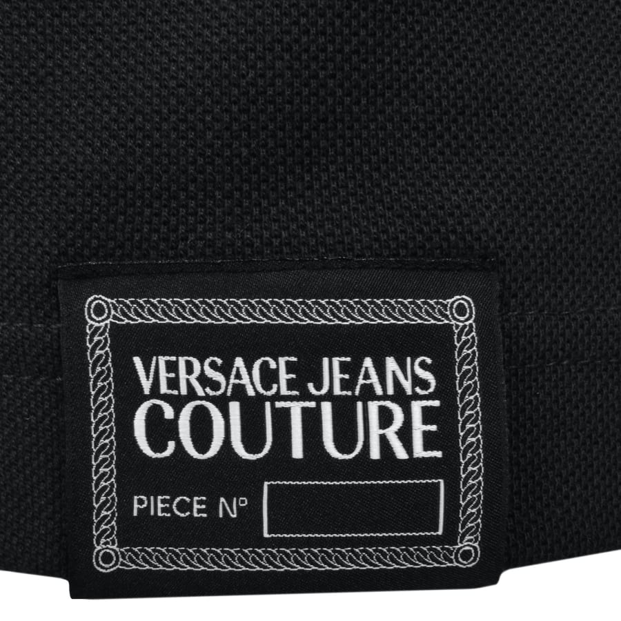 Image number 3 for Versace Jeans Couture Animal Collar Polo Black