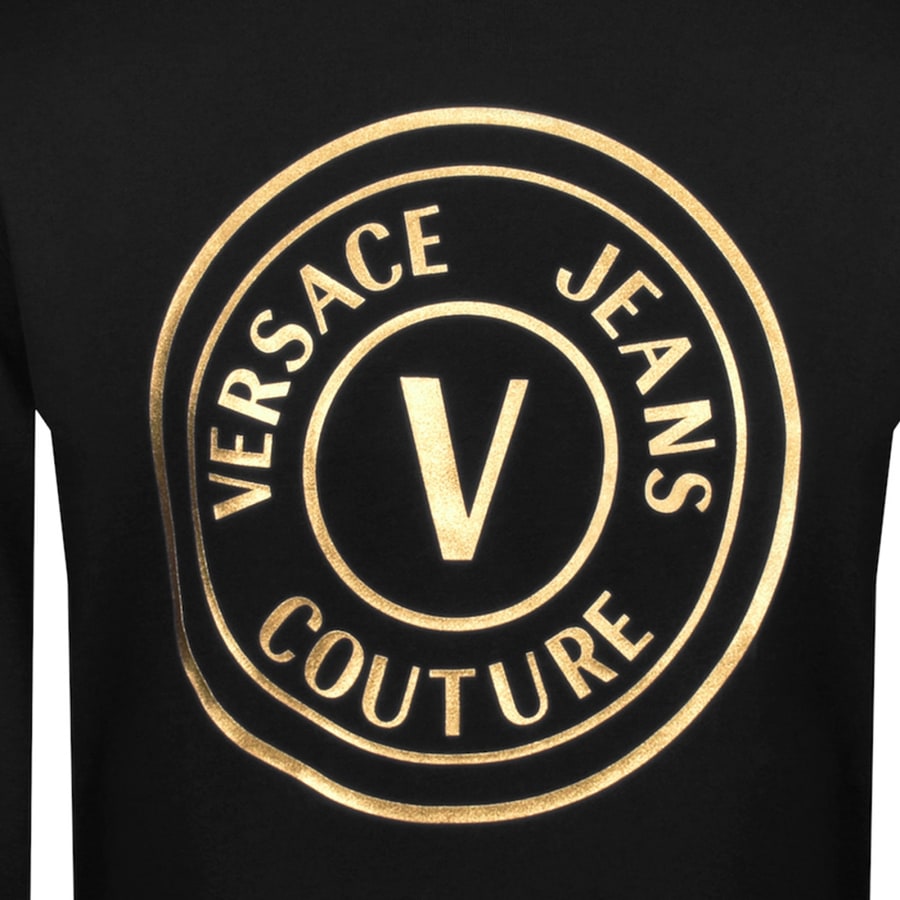 Image number 3 for Versace Jeans Couture Thickfoil Logo Sweatshirt Bl