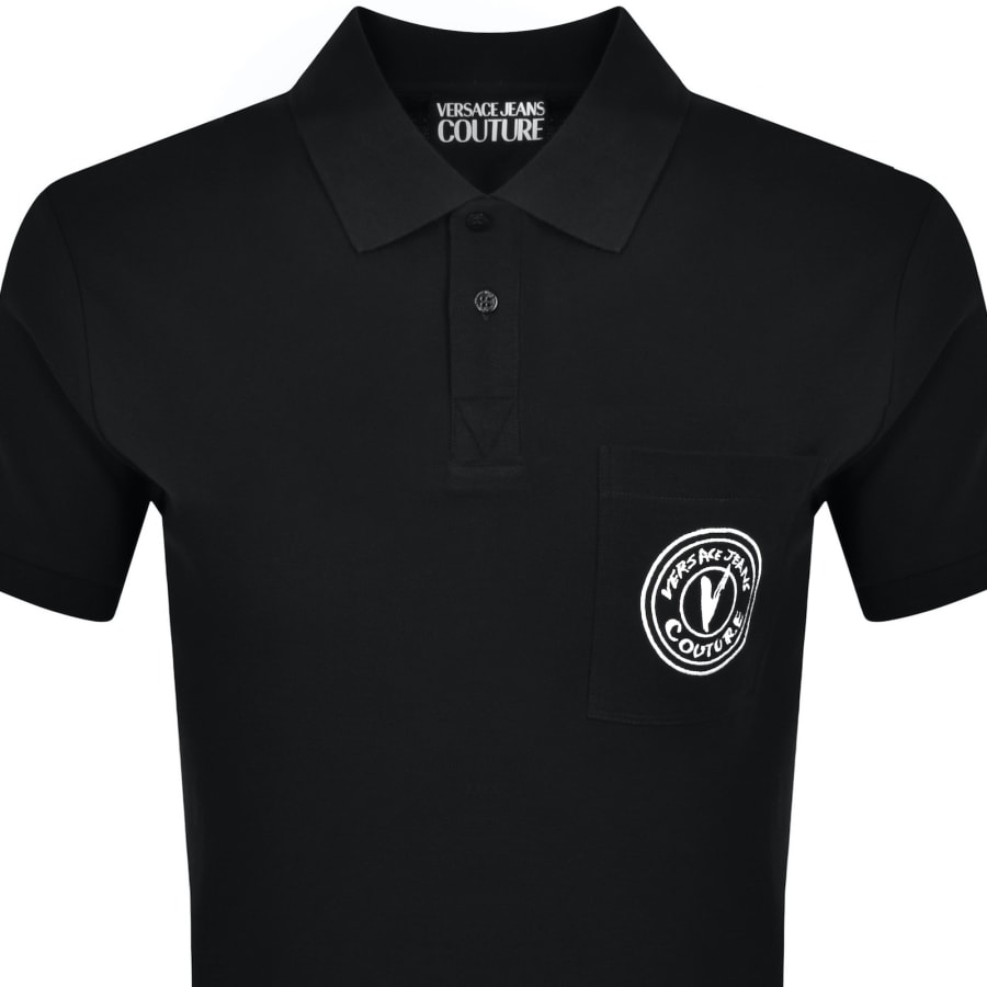 Image number 2 for Versace Jeans Couture V Emblem Polo Black