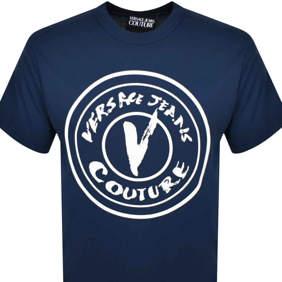 Image number 2 for Versace Jeans Couture Logo T Shirt Blue