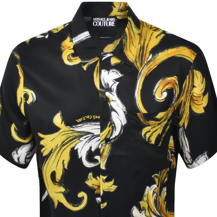 Image number 2 for Versace Jeans Couture All Over Print Shirt Black