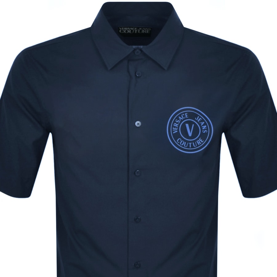Image number 2 for Versace Jeans Couture V Emblem Rubber Shirt Blue