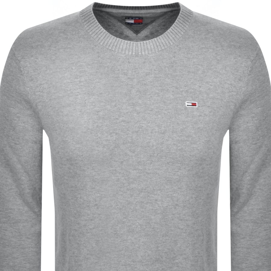 Image number 2 for Tommy Jeans Light Knit Jumper Grey