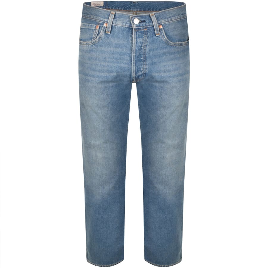 Image number 2 for Levis 501 Original Fit Light Wash Jeans Blue