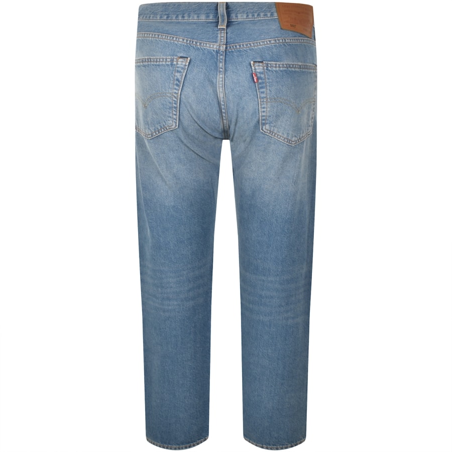 Image number 3 for Levis 501 Original Fit Light Wash Jeans Blue