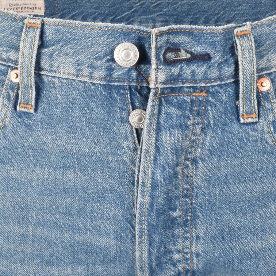 Image number 5 for Levis 501 Original Fit Light Wash Jeans Blue