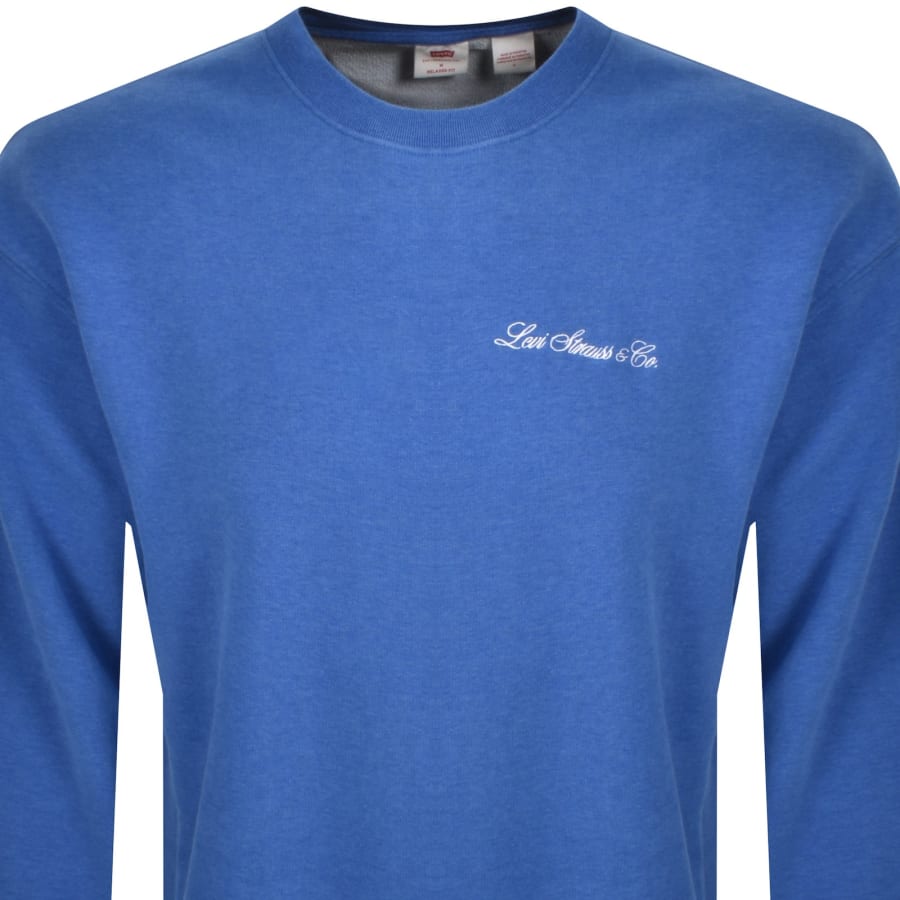 Image number 2 for Levis Relaxed Fit Graphic Sweatshirt Blue