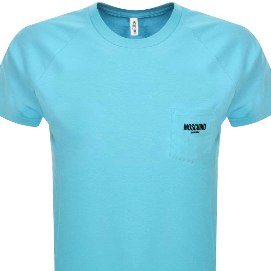 Image number 2 for Moschino Swim Logo T Shirt Blue