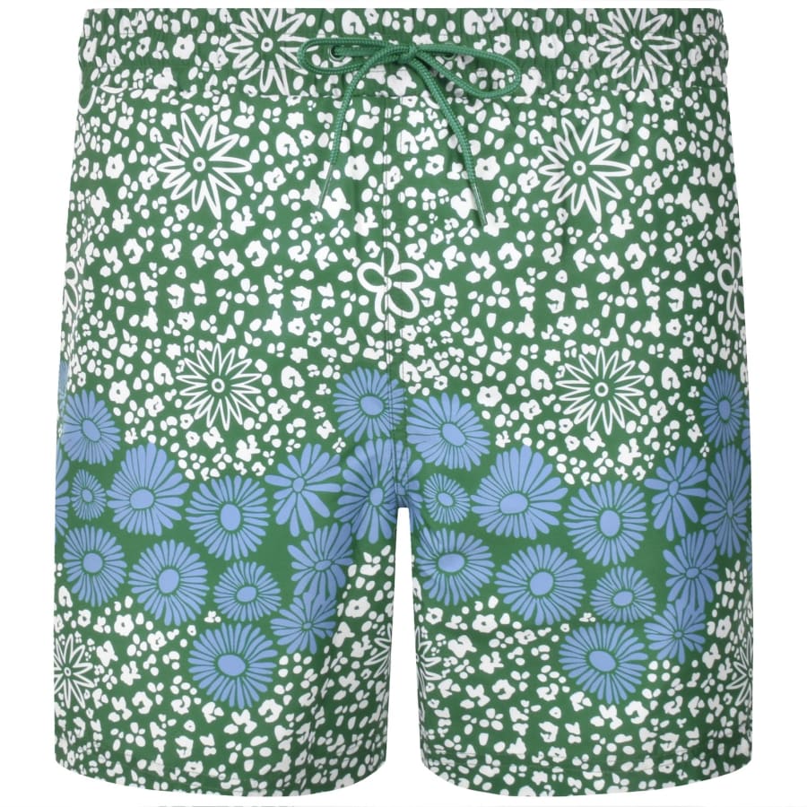 Image number 2 for Farah Colbert Flower Print Swim Shorts Green