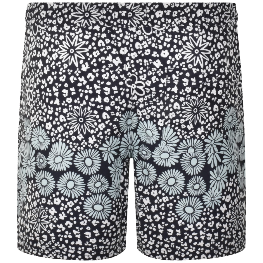 Image number 3 for Farah Colbert Flower Print Swim Shorts Navy