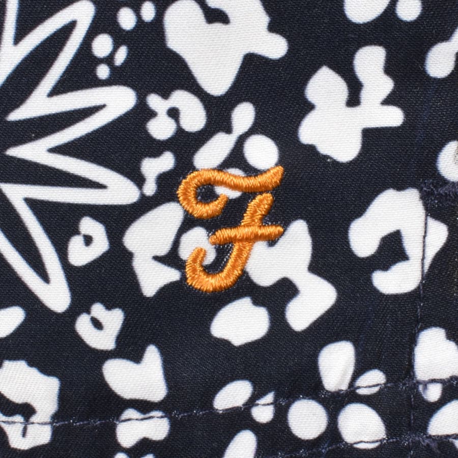 Image number 4 for Farah Colbert Flower Print Swim Shorts Navy