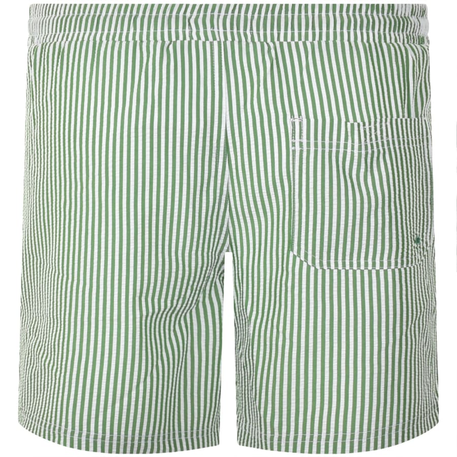 Image number 3 for Farah Colbert Seersucker Stripe Swim Shorts Green