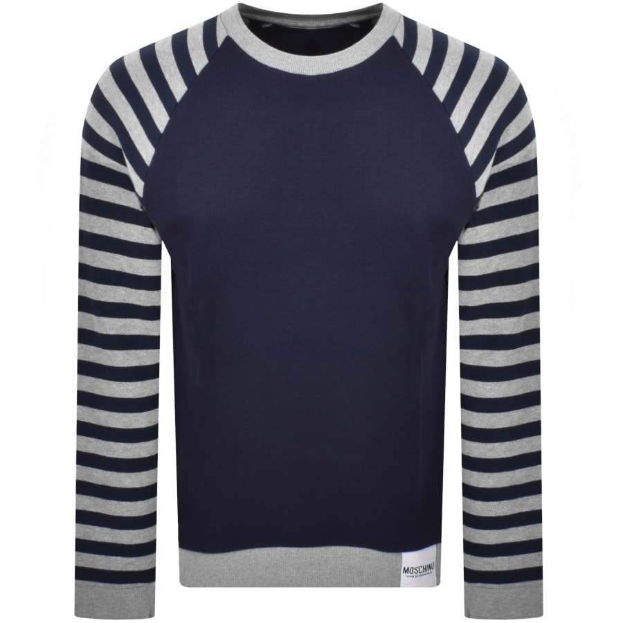 Image number 1 for Moschino Underwear Logo Sweatshirt Blue