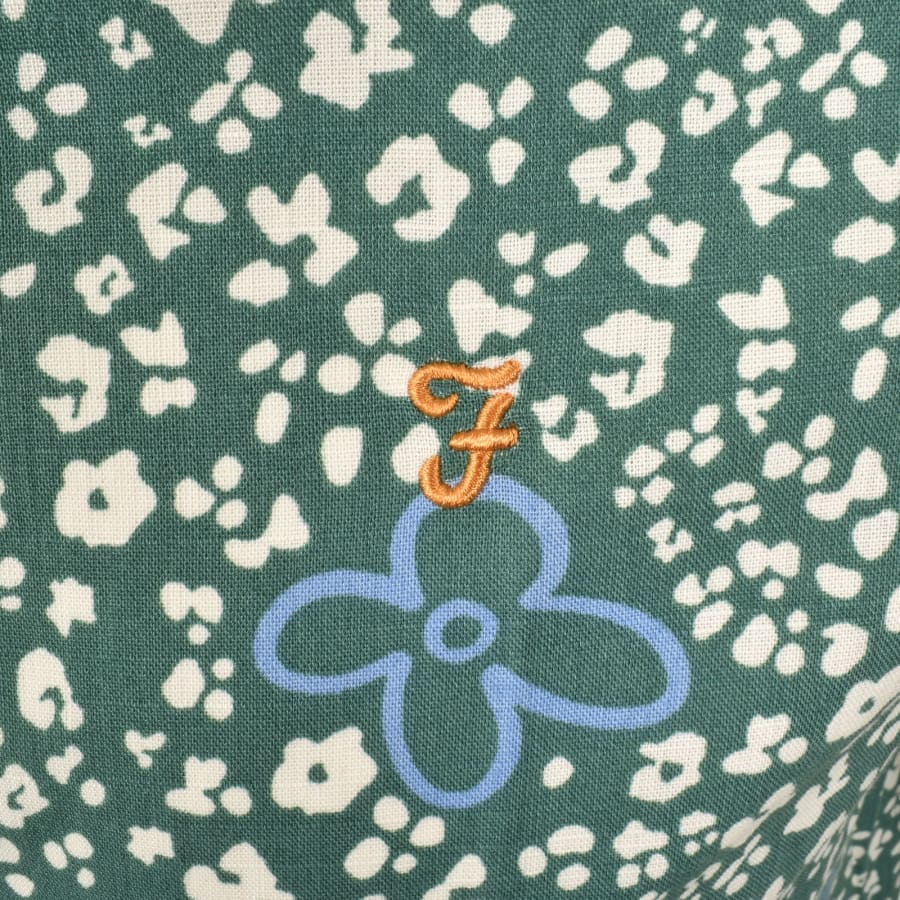 Image number 3 for Farah Landon Print Revere Shirt Green