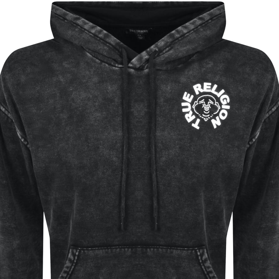 Image number 3 for True Religion Face Hoodie Black