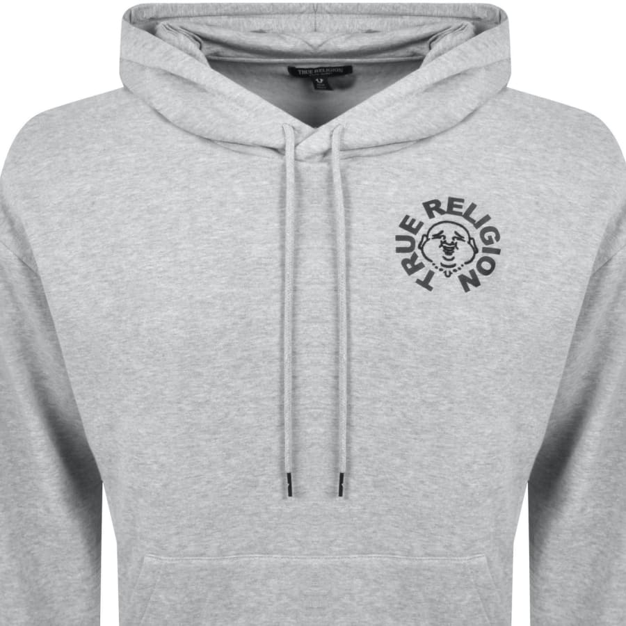 Image number 3 for True Religion Face Hoodie Grey