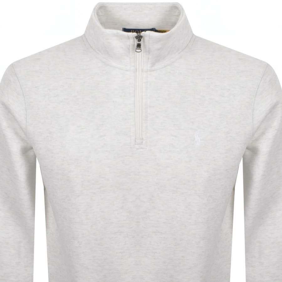 Image number 2 for Ralph Lauren Quarter Zip Sweatshirt Grey