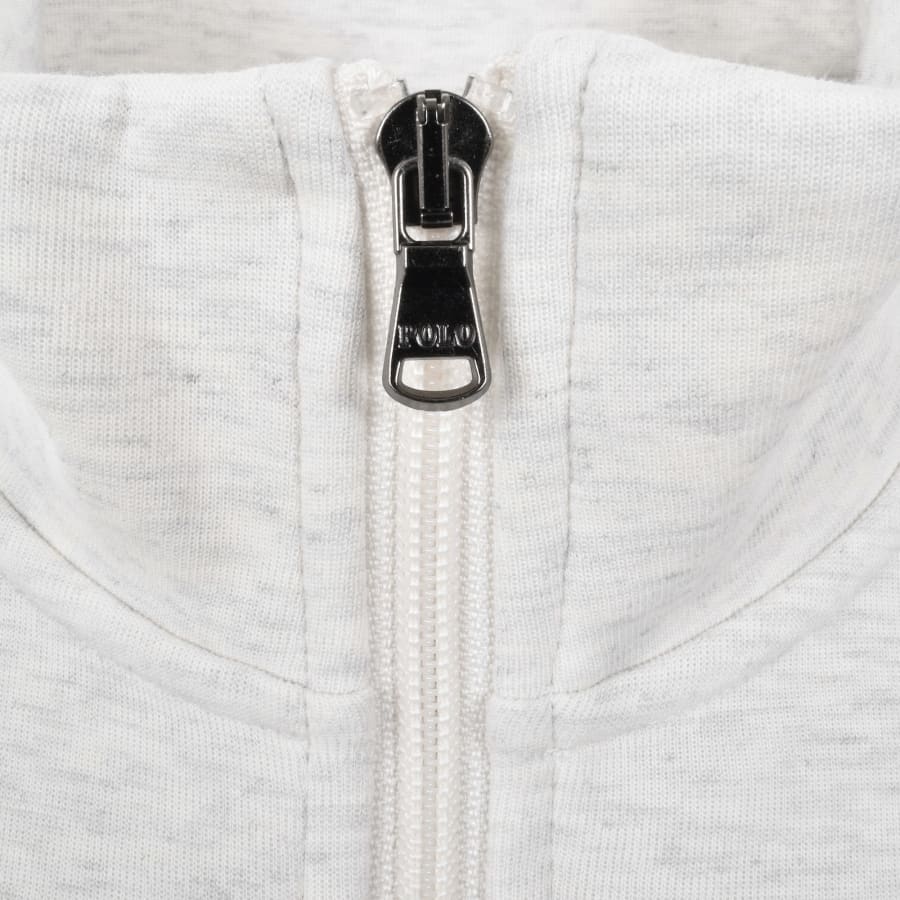 Image number 4 for Ralph Lauren Quarter Zip Sweatshirt Grey