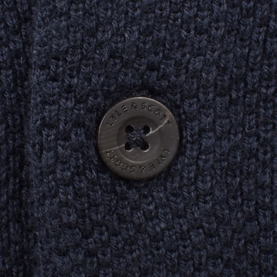 Image number 4 for Lyle And Scott Linen Blend Knitted Shirt Navy