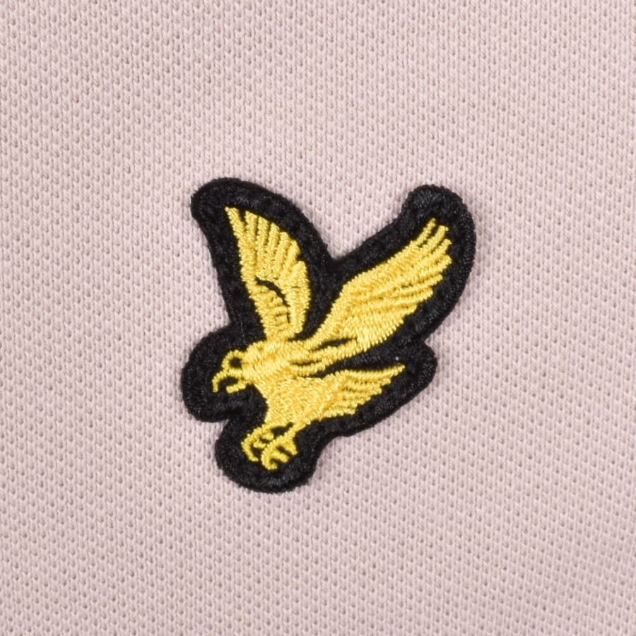 Image number 3 for Lyle And Scott Tipped Polo T Shirt Pink Salt