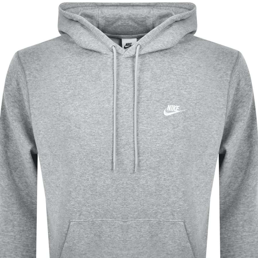 Image number 2 for Nike Club Pullover Hoodie Grey