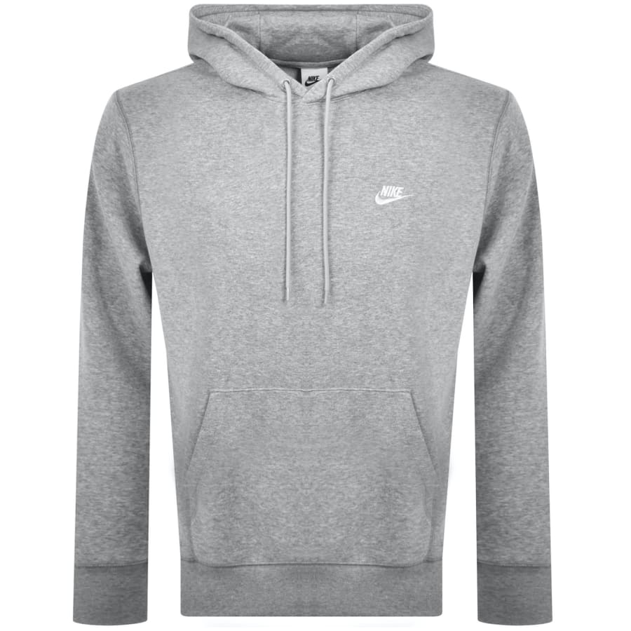 Image number 1 for Nike Club Pullover Hoodie Grey