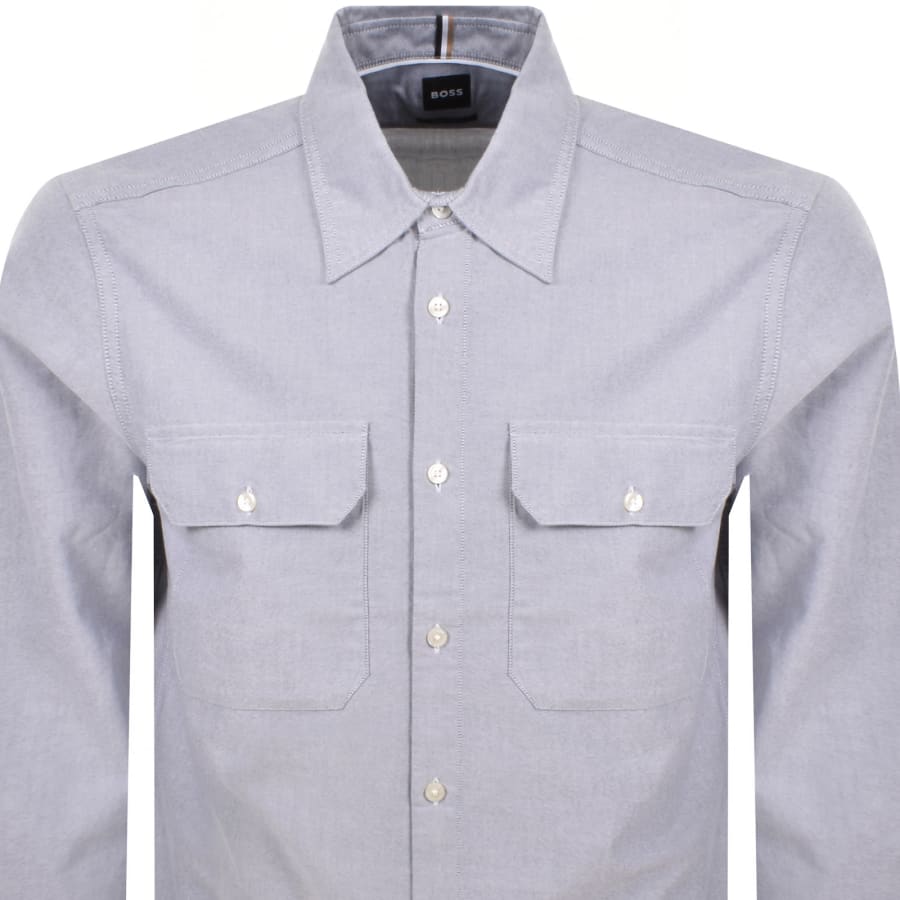 Image number 2 for BOSS H Liam Kenb Long Sleeved Shirt Blue