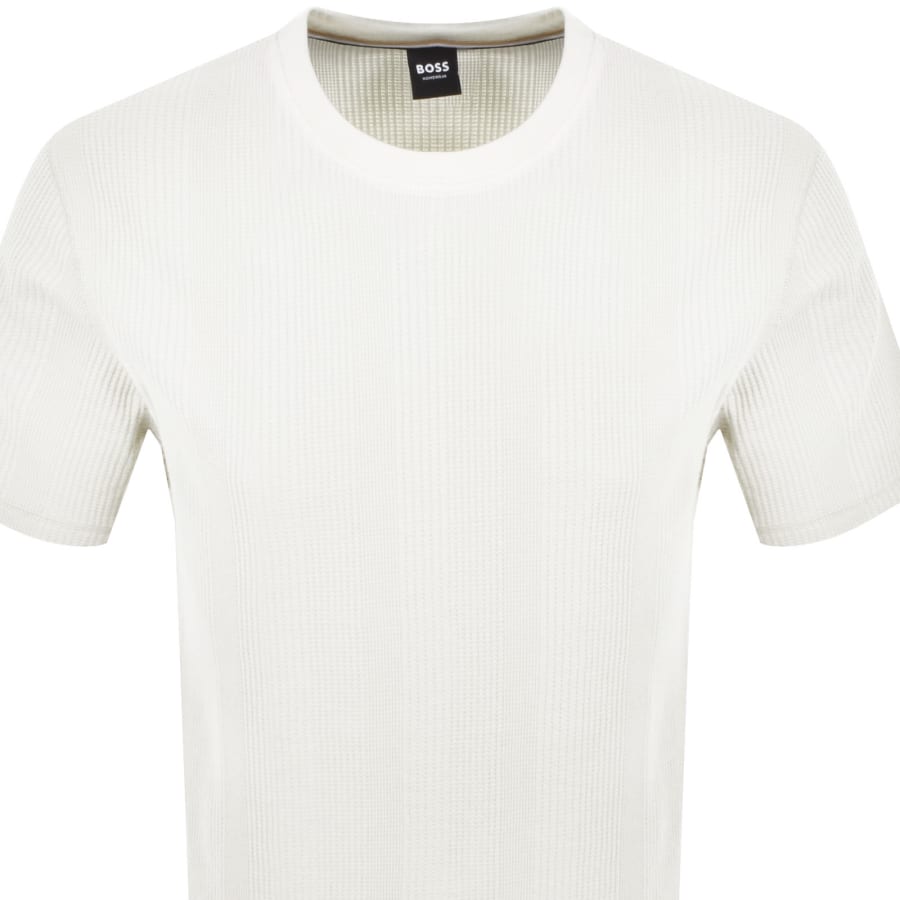 Image number 2 for BOSS Structure Logo T Shirt Cream