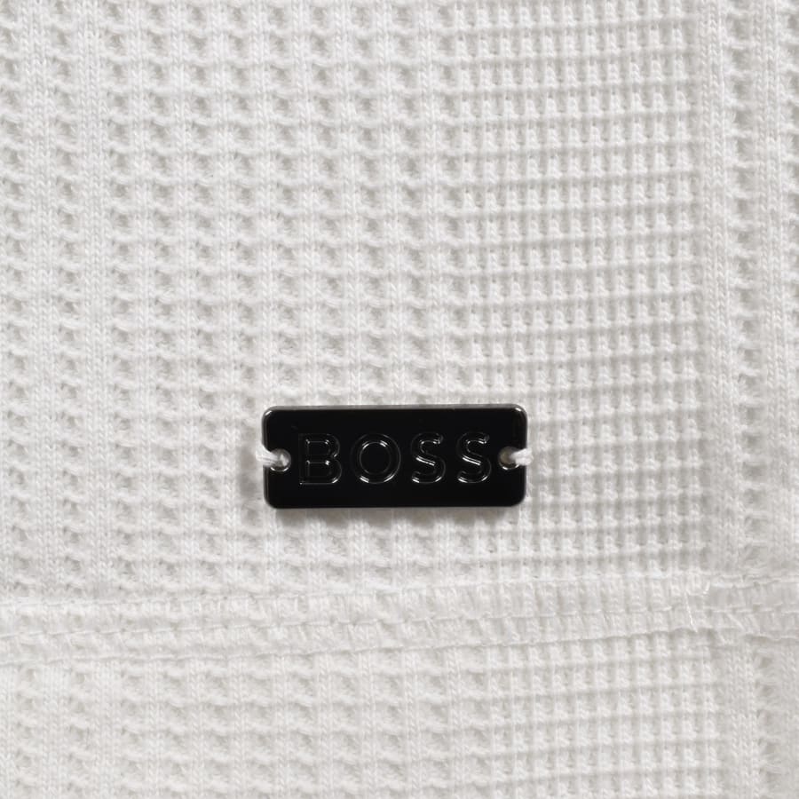 Image number 3 for BOSS Structure Logo T Shirt Cream